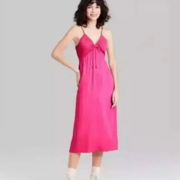 Target’s Wild Fable Berry Pink Midi Dress Size NWT - Picture 1 of 10